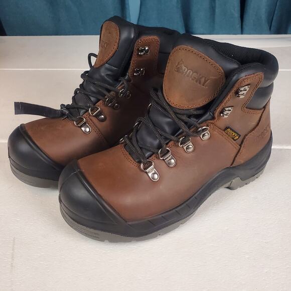 Gopcore Hiking Work Boot Waterproof Leather Composite Toe Rocky Size W6.5 NWOT - Picture 1 of 16